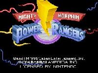 une photo d'Ã©cran de Mighty Morphin Power Rangers sur Nintendo Super Nes